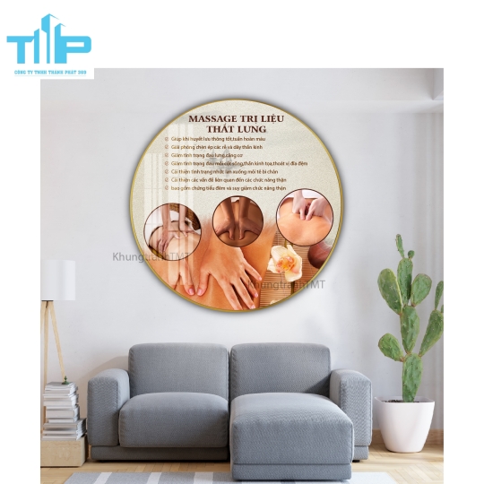 Khung tranh tráng gương- Tranh tráng gương tròn - Cội nguồn của dưỡng sinh là dưỡng tâm