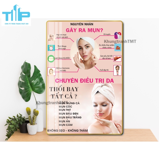 Tranh cấu tạo và các tình trạng về da - tranh tráng gương đa năng decor spa, thẩm mỹ viện trên cả nước