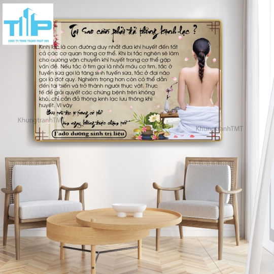 Khung tranh tráng gương - Dưỡng sinh- Massage trị liệu- Chăm sóc, bảo dưỡng vùng đầu