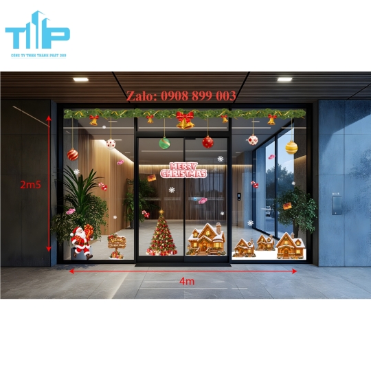 Mẫu Decal Noel Đẹp, Ấn Tượng – Trang Trí Giáng Sinh Cho Mọi Không Gian - mẫu 71