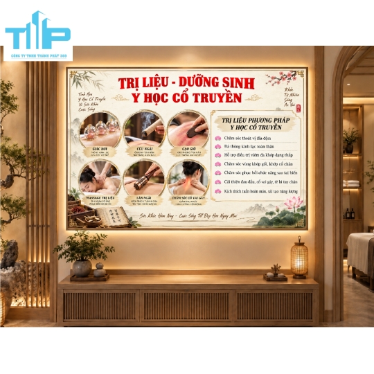 Tranh tráng gương dưỡng sinh Đông Y, massage mới