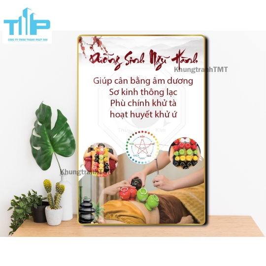Khung tranh tráng gương - Dưỡng sinh- Massage trị liệu- Y học cổ truyền 