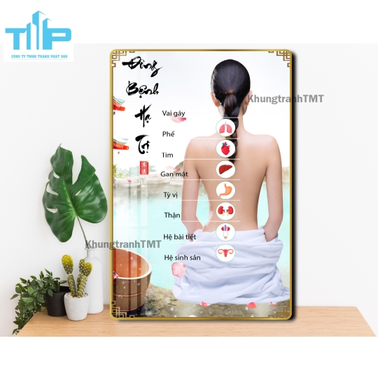 Khung tranh tráng gương - Dưỡng sinh- Massage trị liệu- Y học cổ truyền 