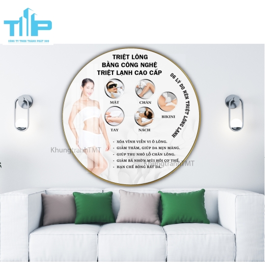 Khung tranh tráng gương- Tranh tròn Skin Perfect