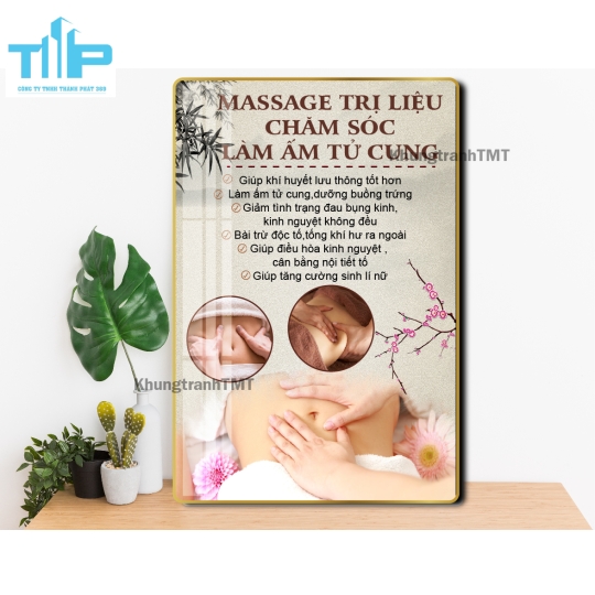 Khung tranh tráng gương - Dưỡng sinh- Massage trị liệu- Y học cổ truyền 