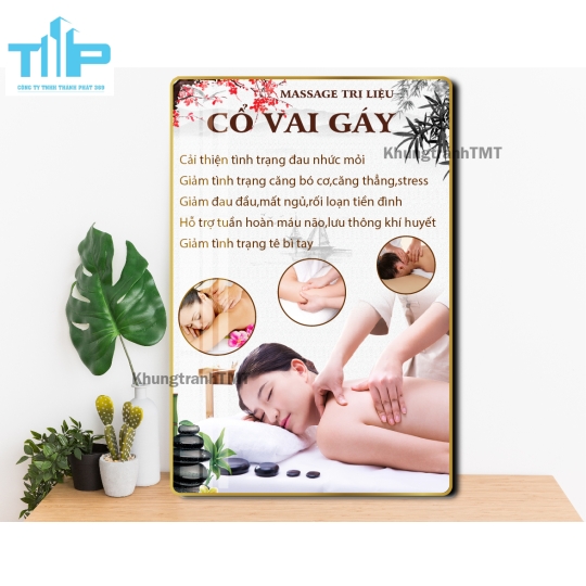 Khung tranh tráng gương - Dưỡng sinh- Massage trị liệu- Y học cổ truyền 