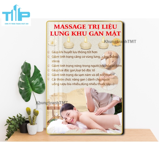 Khung tranh tráng gương - Dưỡng sinh- Massage trị liệu- Y học cổ truyền 