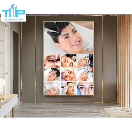 khung tranh tráng gương sang trọng cho thẩm mỹ viện