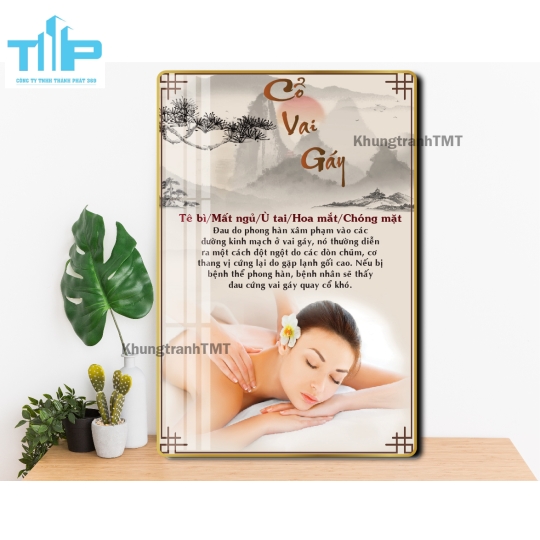 Khung tranh tráng gương - Dưỡng sinh- Massage trị liệu- Y học cổ truyền 