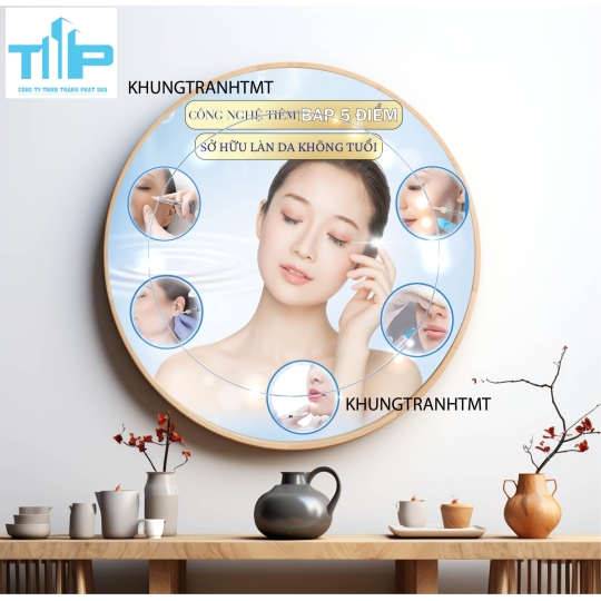 Khung tranh tráng gương - Tranh tròn Nguyên nhân nám - tàn nhang - các vấn đề về da
