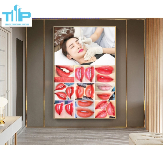 khung tranh tráng gương sang trọng cho thẩm mỹ viện