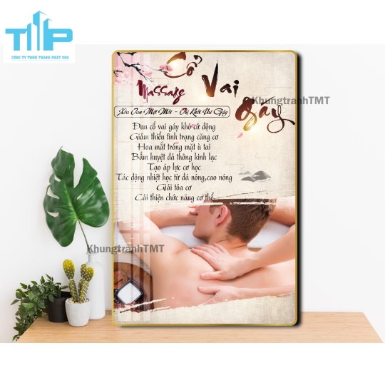 Khung tranh tráng gương - Dưỡng sinh- Massage chuyên sâu