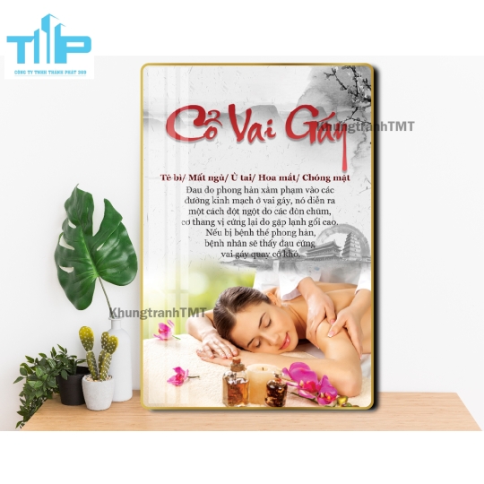 Khung tranh tráng gương - Dưỡng sinh- Massage chuyên sâu