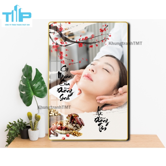 Khung tranh tráng gương - Dưỡng sinh- Massage chuyên sâu