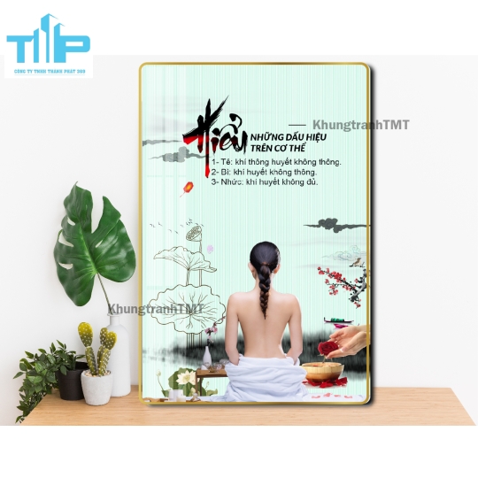 Khung tranh tráng gương - Dưỡng sinh- Massage chuyên sâu