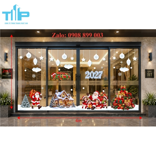 Decal trang tri noel hot trend năm 2027 - mẫu 68