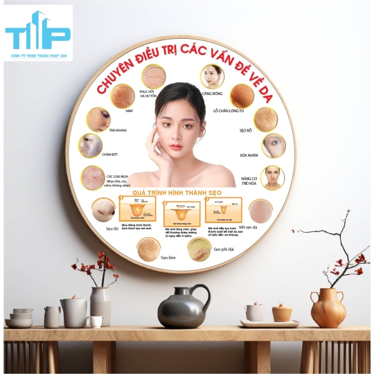 Khung tranh tráng gương - Tranh tròn Nguyên nhân nám - tàn nhang - các vấn đề về da