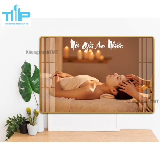 Khung tranh tráng gương - Dưỡng sinh- Massage chuyên sâu