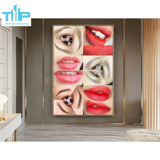 khung tranh tráng gương sang trọng cho thẩm mỹ viện