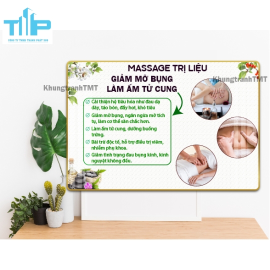 Khung tranh tráng gương - Dưỡng sinh- Massage chuyên sâu