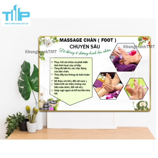 Khung tranh tráng gương - Dưỡng sinh- Massage chuyên sâu