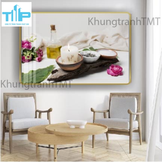 Khung tranh tráng gương- tranh thư giãn cho spa, dưỡng sinh, thẩm mỹ viện