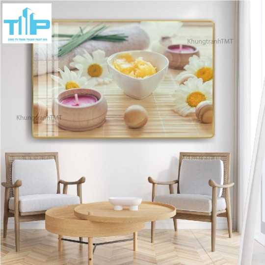 Khung tranh tráng gương- tranh thư giãn cho spa, dưỡng sinh, thẩm mỹ viện