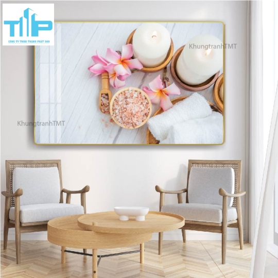 Khung tranh tráng gương- tranh thư giãn cho spa, dưỡng sinh, thẩm mỹ viện