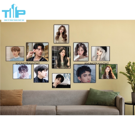 Mẫu tranh tóc kết hợp nam - nữ trang trí salon, tiệm cắt tóc