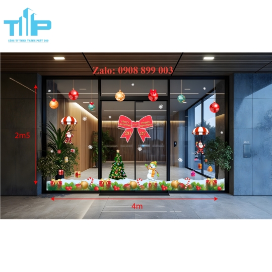 Mẫu Decal Noel Đẹp, Ấn Tượng – Trang Trí Giáng Sinh Cho Mọi Không Gian - mẫu 71