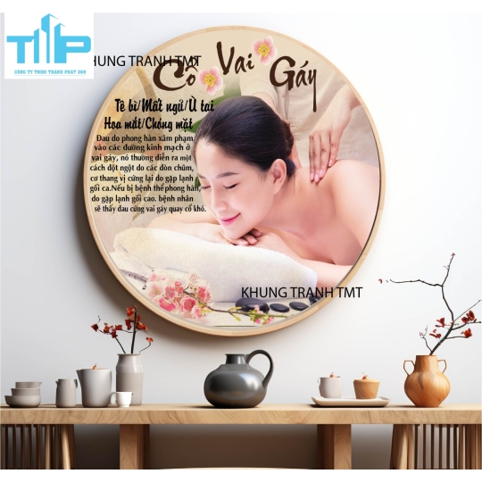 Khung tranh tráng gương- Tranh tráng gương tròn - Cội nguồn của dưỡng sinh là dưỡng tâm