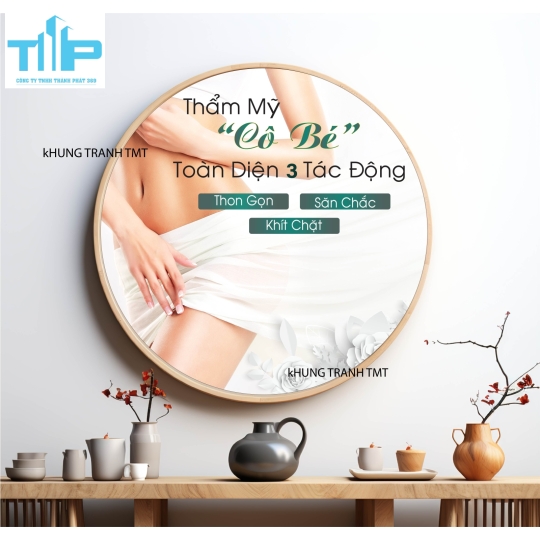 Khung tranh tráng gương - Tranh tròn - Trị mụn và sẹo mụn chuẩn y khoa