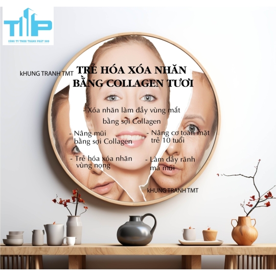 Khung tranh tráng gương - Tranh tròn - Trị mụn và sẹo mụn chuẩn y khoa