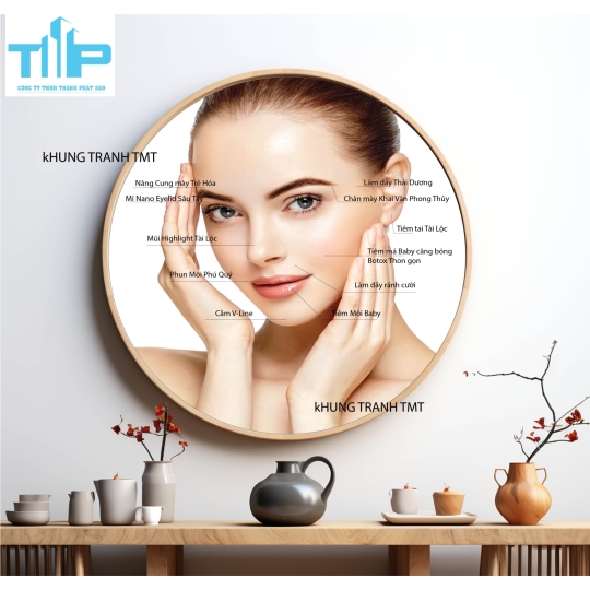 Khung tranh tráng gương - Tranh tròn - Trị mụn và sẹo mụn chuẩn y khoa