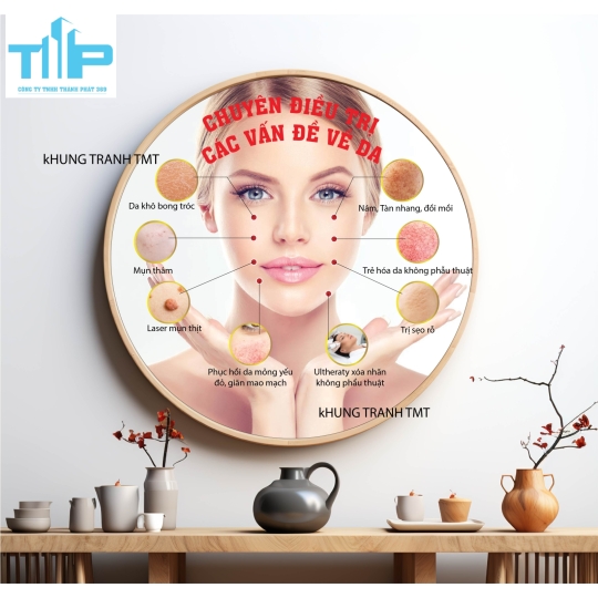 Khung tranh tráng gương - Tranh tròn - Tế bào tự thân PRP