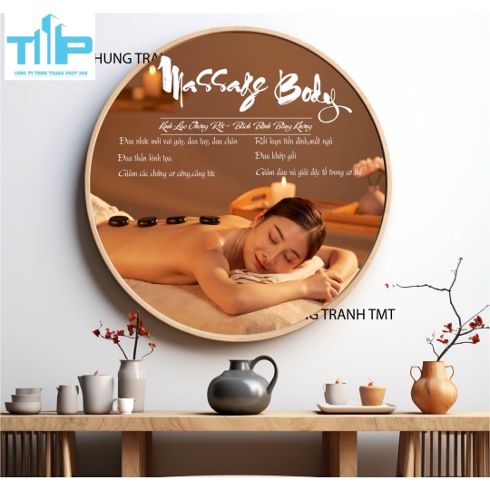 Khung tranh tráng gương- Tranh tráng gương tròn - Cội nguồn của dưỡng sinh là dưỡng tâm
