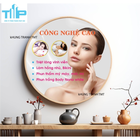 Khung tranh tráng gương - Tranh tròn - Tế bào tự thân PRP