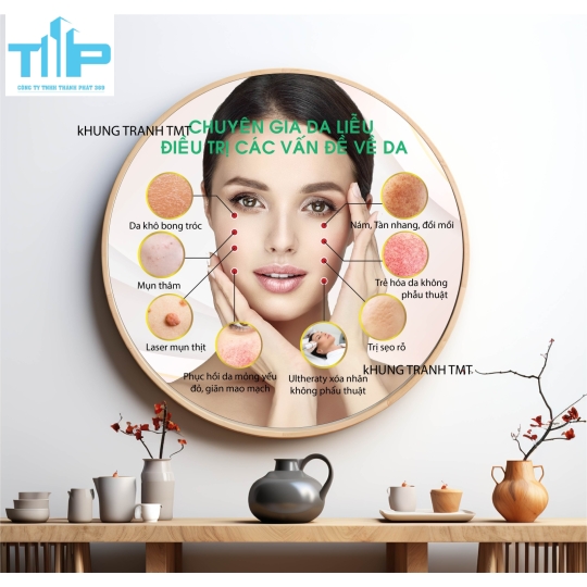 Khung tranh tráng gương - Tranh tròn - Tế bào tự thân PRP
