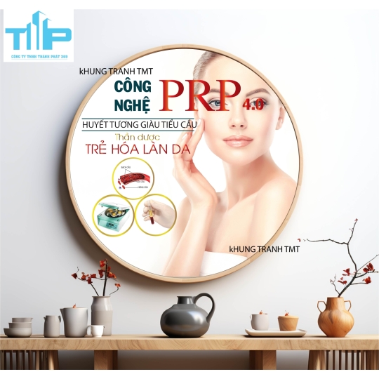 Khung tranh tráng gương - Tranh tròn - Tế bào tự thân PRP