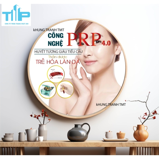 Khung tranh tráng gương - Tranh tròn - Tế bào tự thân PRP