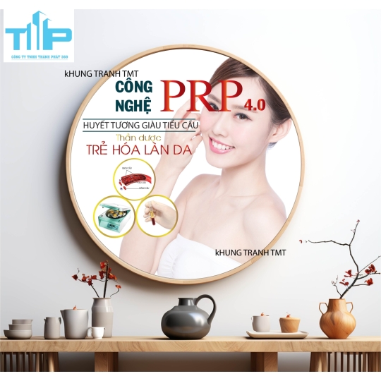 Khung tranh tráng gương - Tranh tròn - Tế bào tự thân PRP