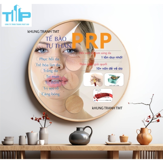 Khung tranh tráng gương - Tranh tròn - Tế bào tự thân PRP