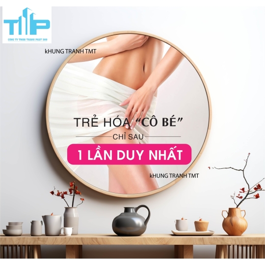 Khung tranh tráng gương - Tranh tròn - Tế bào tự thân PRP