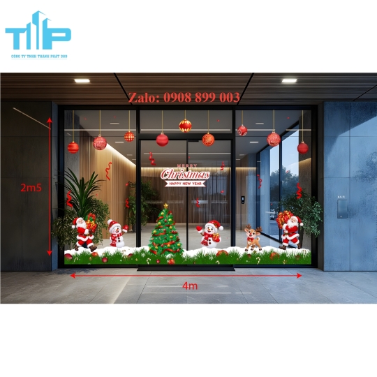 Mẫu Decal Noel Đẹp, Ấn Tượng – Trang Trí Giáng Sinh Cho Mọi Không Gian - mẫu 71