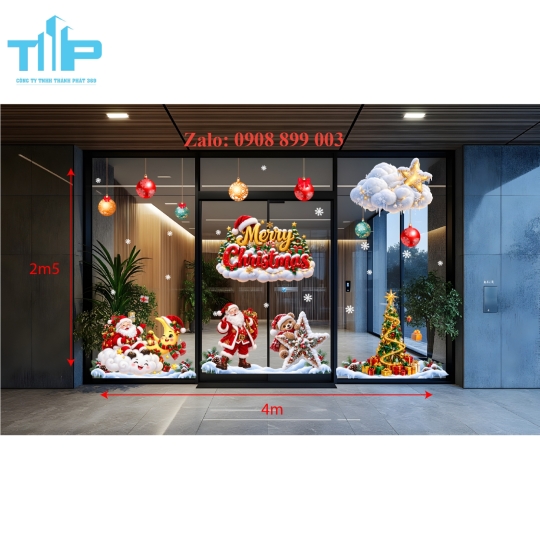 Mẫu Decal Noel Đẹp, Ấn Tượng – Trang Trí Giáng Sinh Cho Mọi Không Gian - mẫu 71