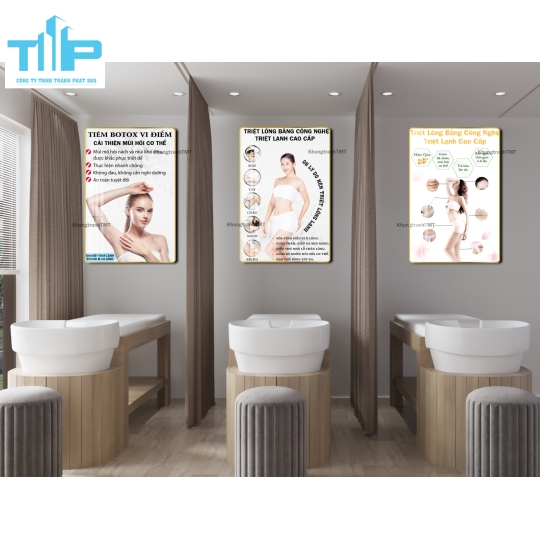 Bộ 3 tranh chăm sóc da, điều trị mụn - nám - tàn nhang, tranh tráng gương giá rẻ HCM