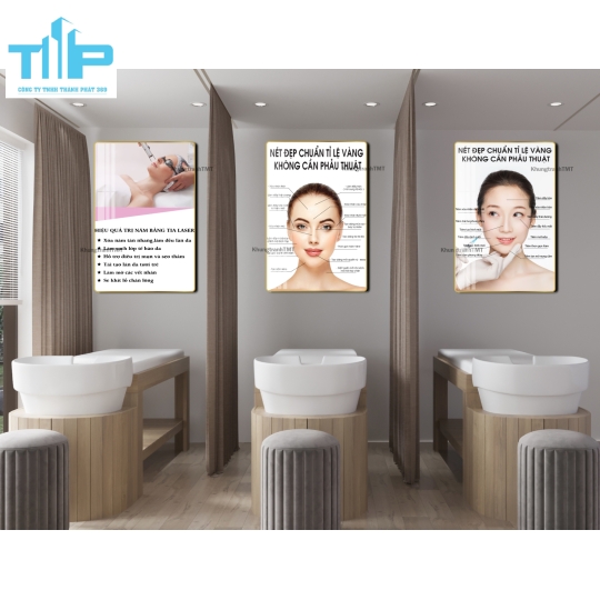 Bộ 3 tranh chăm sóc da, điều trị mụn - nám - tàn nhang, tranh tráng gương giá rẻ HCM