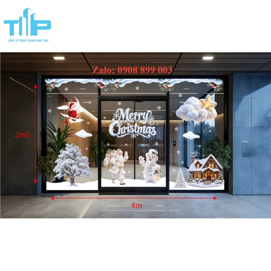 Mẫu Decal Noel Đẹp, Ấn Tượng – Trang Trí Giáng Sinh Cho Mọi Không Gian - mẫu 71