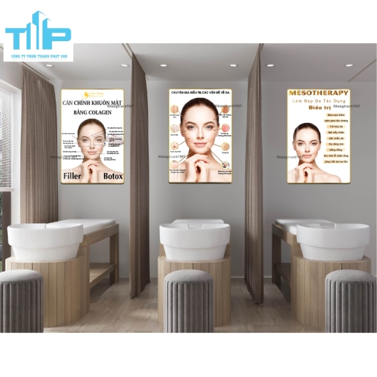 Bộ 3 tranh chăm sóc da, điều trị mụn - nám - tàn nhang, tranh tráng gương giá rẻ HCM
