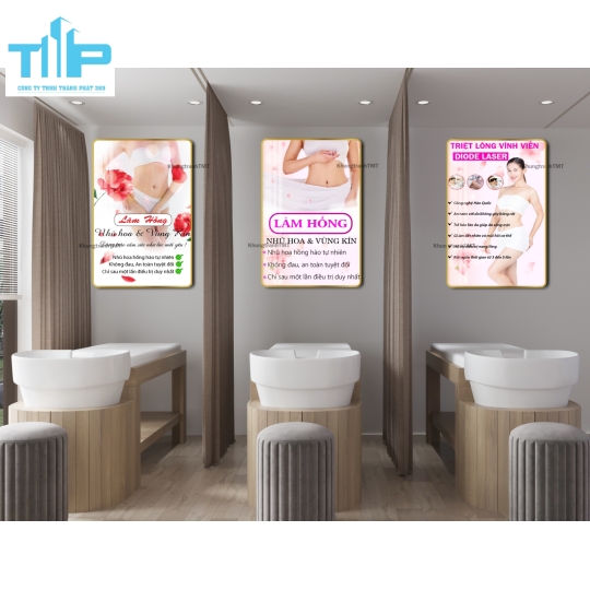 Bộ 3 tranh chăm sóc da, điều trị mụn - nám - tàn nhang, tranh tráng gương giá rẻ HCM